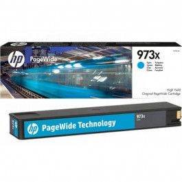 Картридж струйный HP 973X F6T81AE, PageWide увеличенной емкости, совместимые товары PageWide Pro 477 / 452, голубой