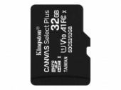 Карта памяти Kingston 32GB microSDHC Canvas Select Plus 100R A1 C10 Single Pack w/o Adapter, SDCS2/32GBSP