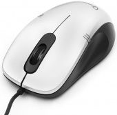 Мышь Gembird MOP-100-S, USB, серебристый, 2 кнопки+колесо кнопка, 1000 DPI, кабель 1.45-1.5м