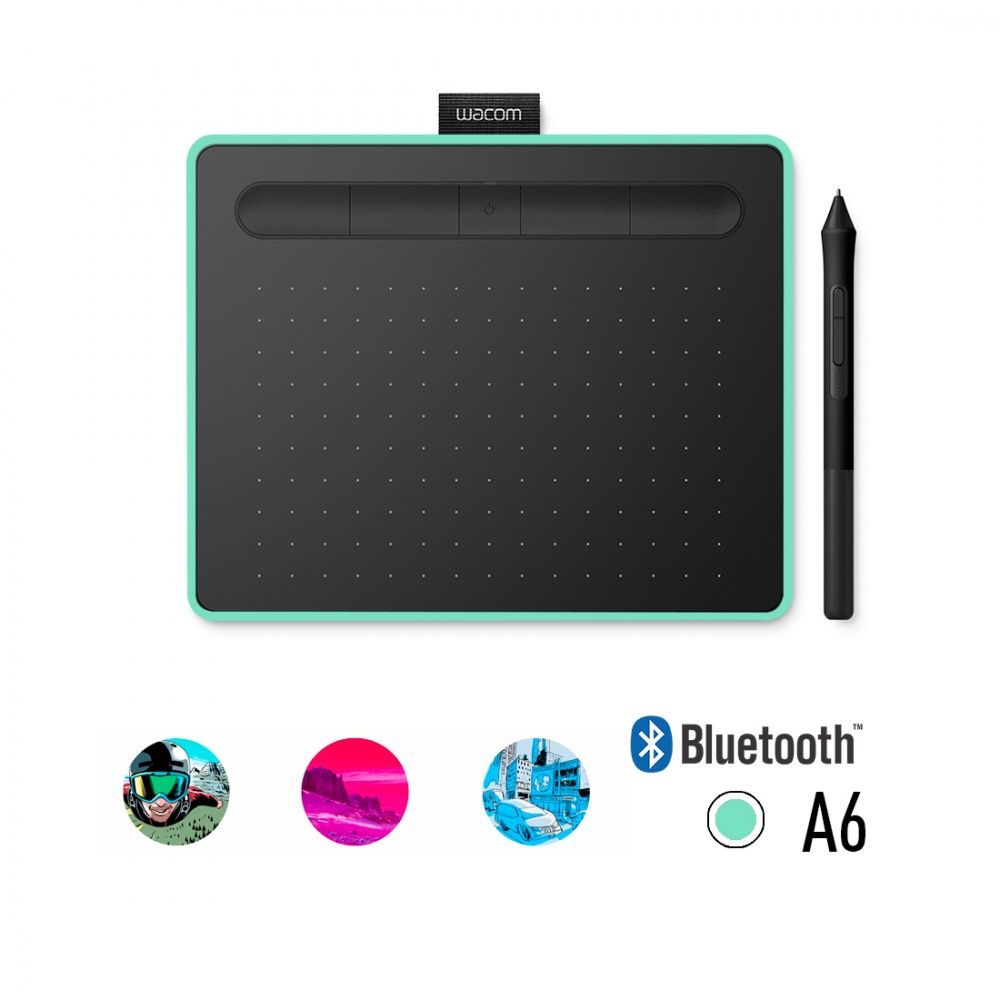 Графический планшет Wacom Intuos Small Bluetooth (CTL-4100WLE-N) Зелёный