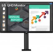 Монитор LG/27QN880-B/27 ''/IPS/2560x1440 Pix/HDMI × 2/USB Type-C/Display Port/USB 3.0 × 2/5 мс/350 ANSI люм/1000:1