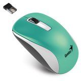 Мышь беспроводная Genius NX-7010, SmartGenius: 800, 1200, 1600 DPI, микроприемник USB, 3 кнопки, для правой/левой руки. Сенсор Blue Eye. Частота 2.4 GHz. Цвет: зеленый