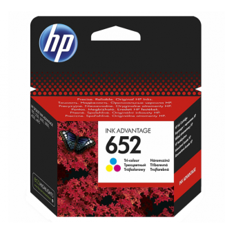 Картридж струйный HP 652 Ink Advantage, F6V24AE, Трехцветный, сов.модели DeskJet Ink Advantage 2135/3635/3835/4535/4675