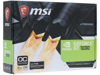 Видеокарта MSI GeForce GT 1030 2Gb DDR4 64bit HDMI DP GT 1030 2GD4 LP OC