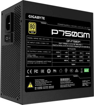 Блок питания Gigabyte 750W 240V Active PFC, 80+ GOLD, GP-P750GM