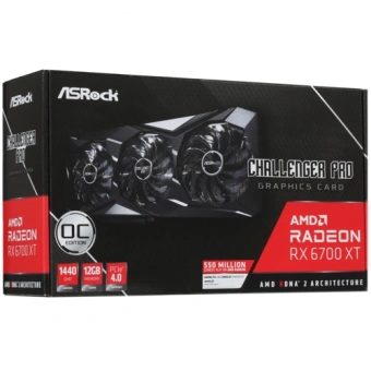 Видеокарта AsRock RADEON RX 6700XT Challenger Pro 12GB OC, 12GB GDDR6 3xDP HDMI RX6700XT CLP 12GO