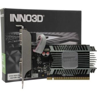 Видеокарта Inno3D GeForce GT 730, 1G DDR3 64bit VGA DVI HDMI N730-1SDV-D3BX